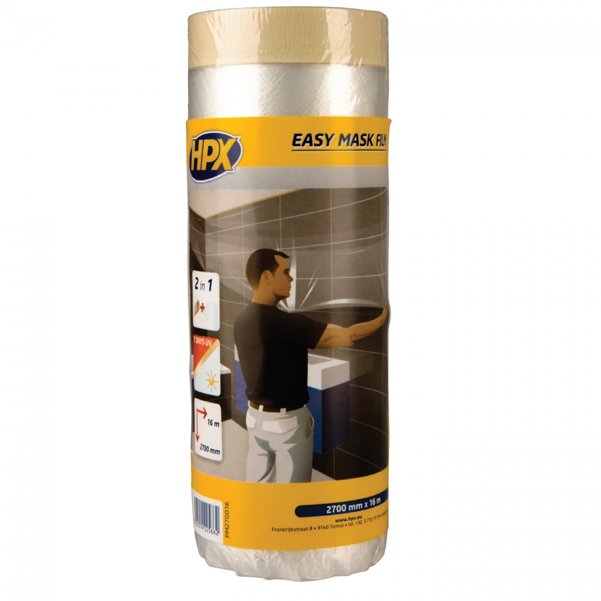 Φωτογραφία προϊόντος: Χαρτοταινία Easy Mask Film διάφανη 2700mm × 16m (270016122) HPX