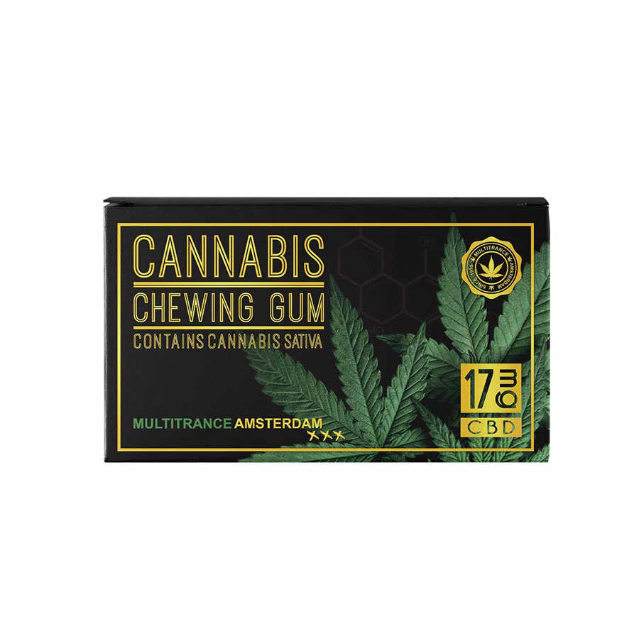 Φωτογραφία προϊόντος: Τσίχλα Cannabis Eucalyptus Mint με 17mg CBD – MultiTrance Amsterdam