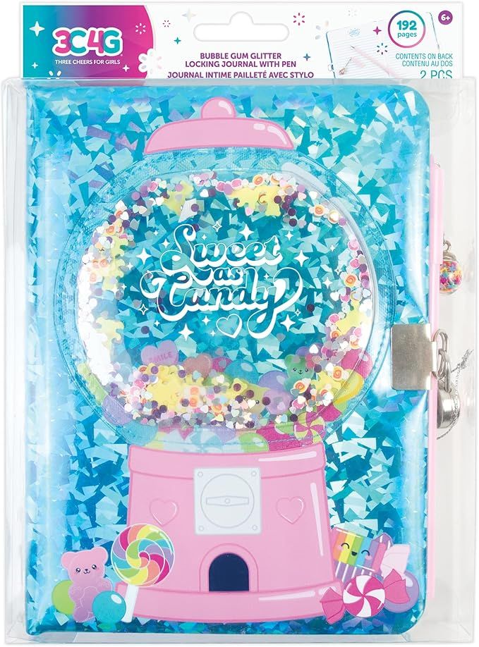 Φωτογραφία προϊόντος: Make It Real Bubble Gum Glitter Locking Journal With Pen (12052)