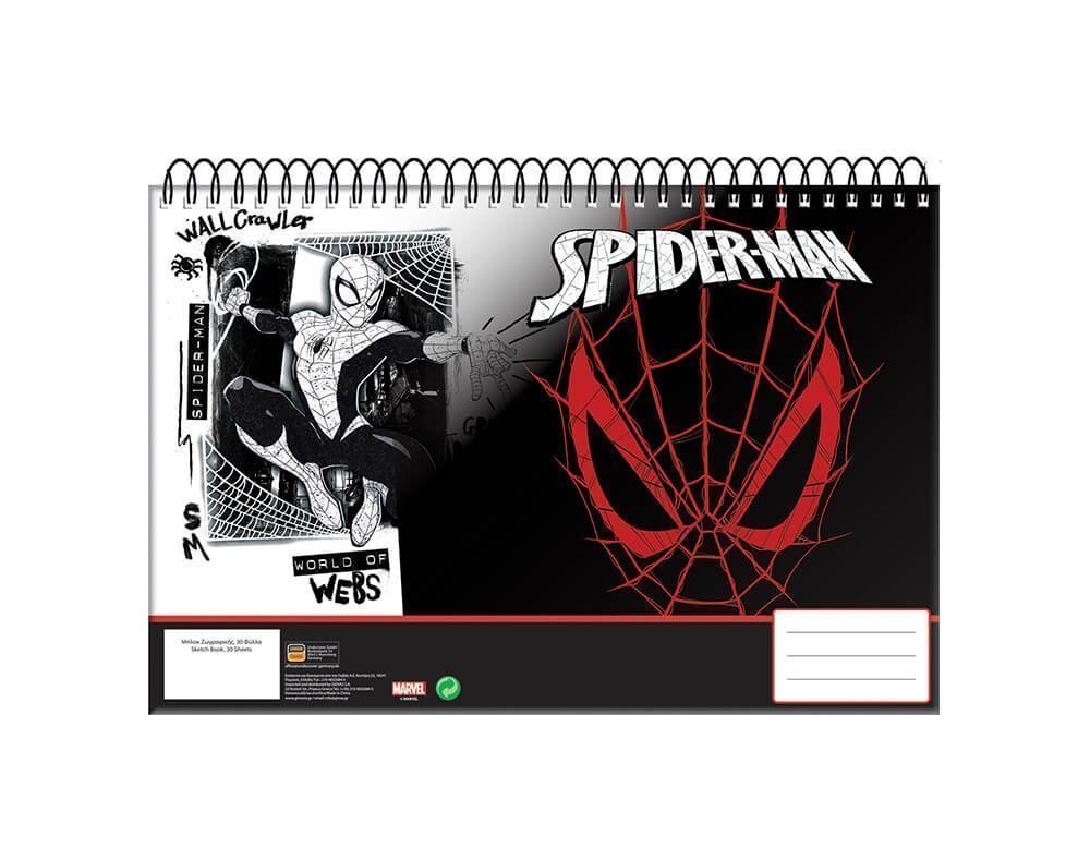 Φωτογραφία προϊόντος: Gim Μπλοκ Ζωγραφικής Spiderman World of Webs Α4 30 Φύλλα (337-08413)