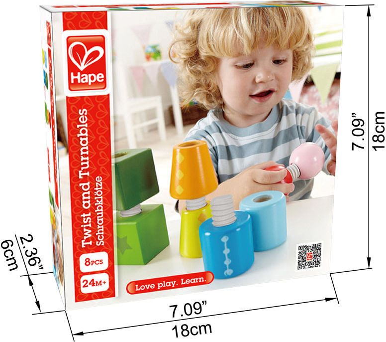 Φωτογραφία προϊόντος: Hape Early Explorer Ξύλινα Τουβλάκια Twist And Turntables (E0416)
