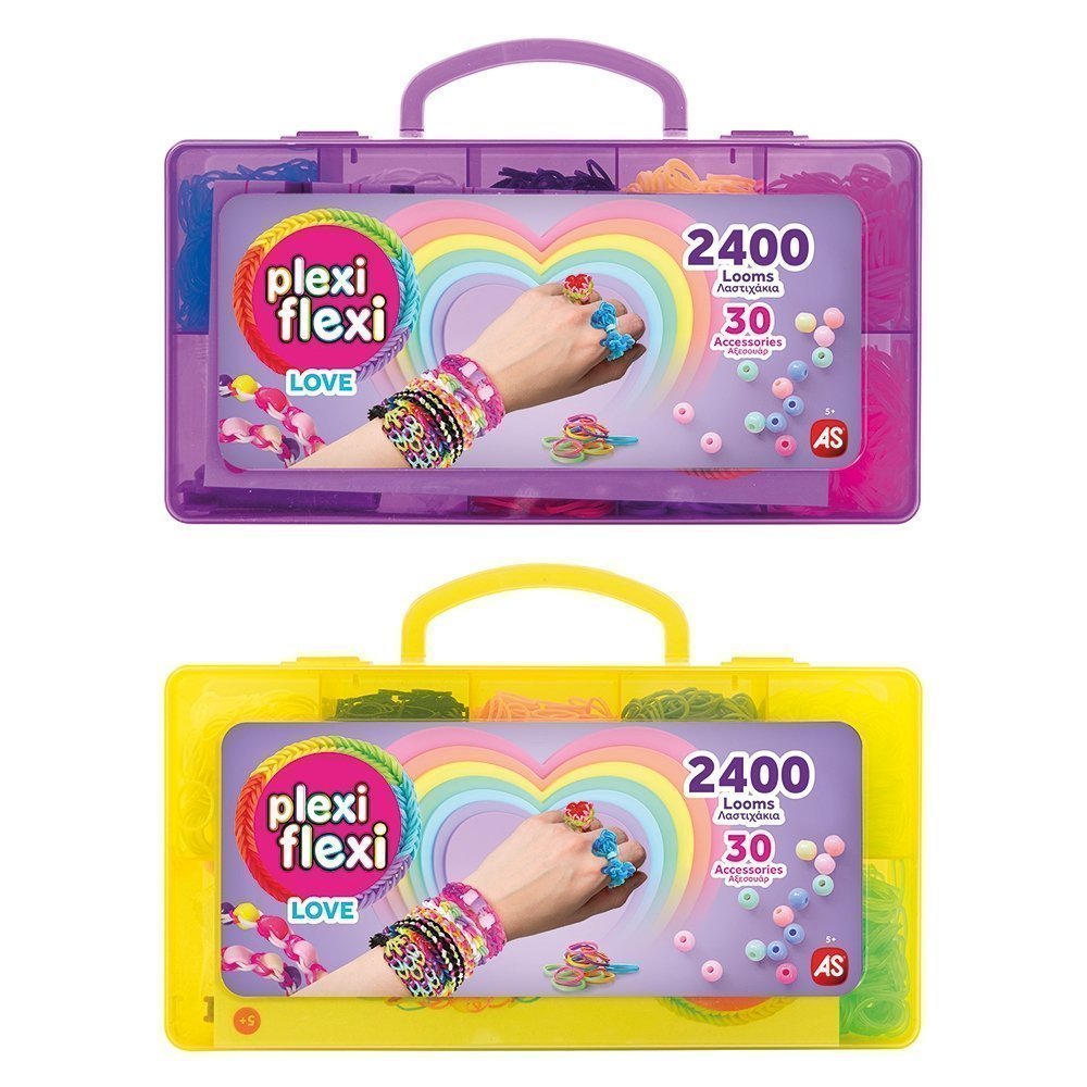 Φωτογραφία προϊόντος: AS το καλό παιχνίδι Plexi Flexi Love Θήκη Με 2400 Λαστιχάκια και 30 Αξεσουάρ (1080-25573)