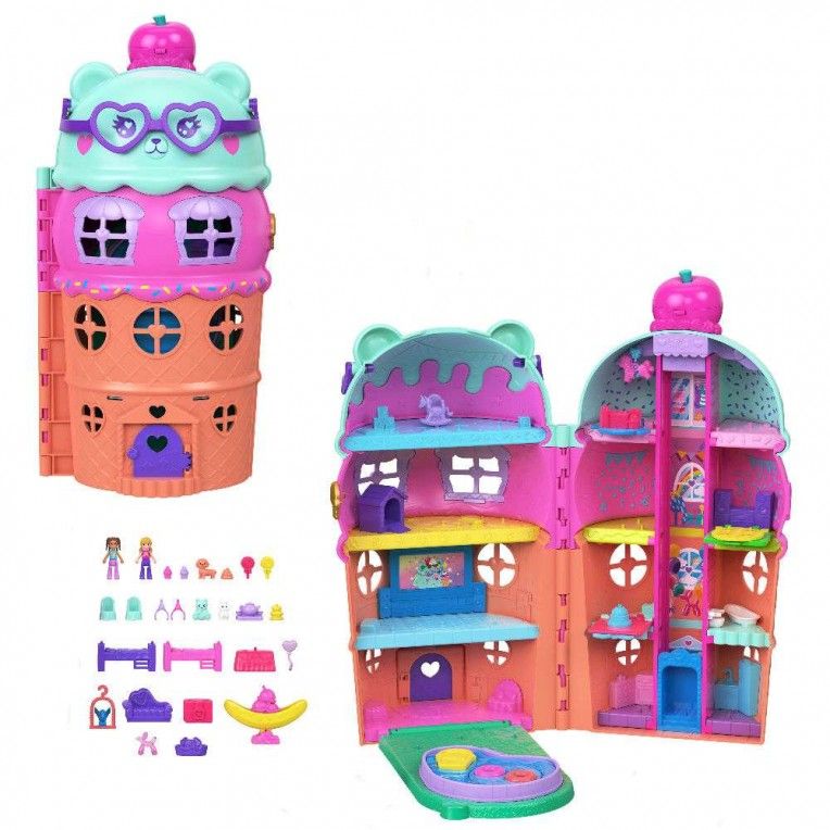 Φωτογραφία προϊόντος: Mattel Polly Pocket Μίνι Σπιτάκι Παγωτό (JFT91)