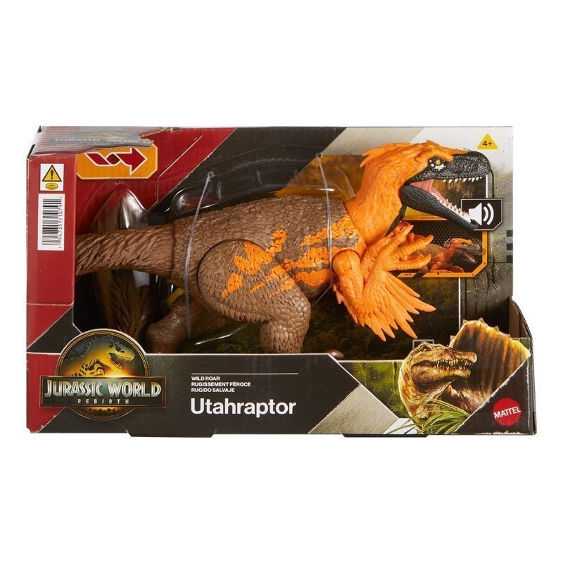 Φωτογραφία προϊόντος: Mattel Jurassic World Rebirth Δεινόσαυροι με Κινούμενα Μέλη, Λειτουργία Επίθεσης και Ήχους Utahraptor (JGC80)