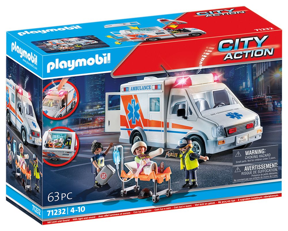 Φωτογραφία προϊόντος: Playmobil Ασθενοφόρο Με Διασώστες (71232)