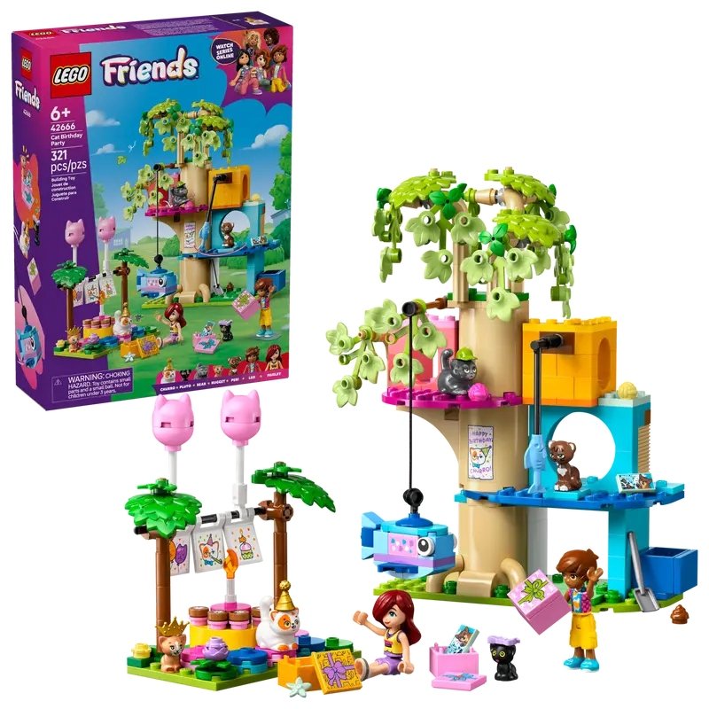 Φωτογραφία προϊόντος: LEGO Friends Cat Birthday Party and Tree House (42666)