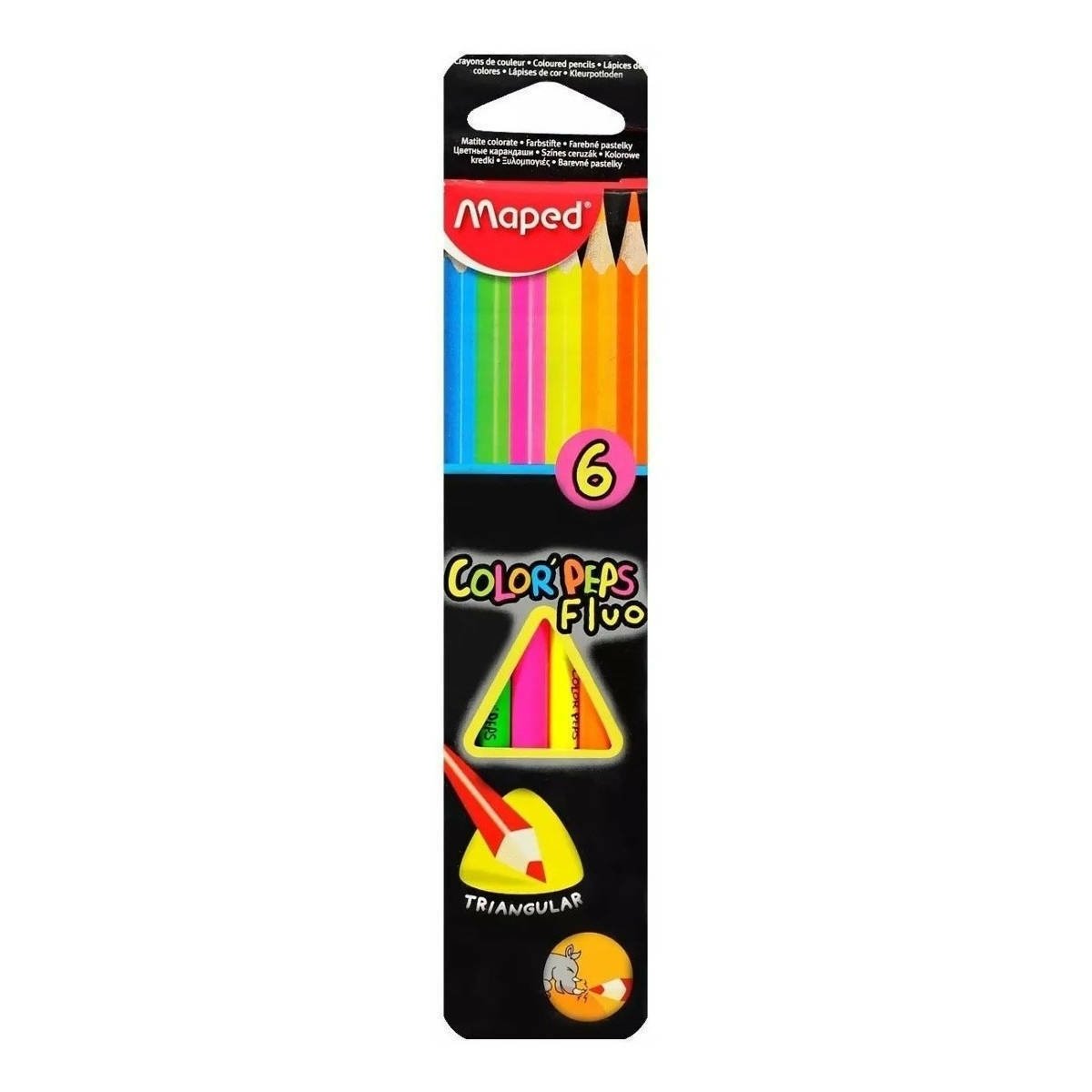 Φωτογραφία προϊόντος: Maped Ξυλομπογιές Color' Peps Fluo 6τμχ (832003)