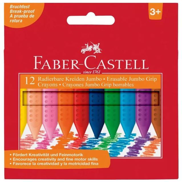 Φωτογραφία προϊόντος: Faber-Castell Σετ 12 τμχ Κηρομπογίες Μεγάλες (67113)