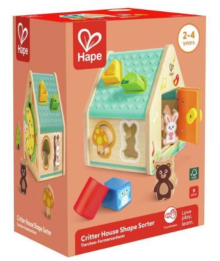 Φωτογραφία προϊόντος: Hape Early Explorer Ξύλινο Critter House Shape Sorter (E0515)