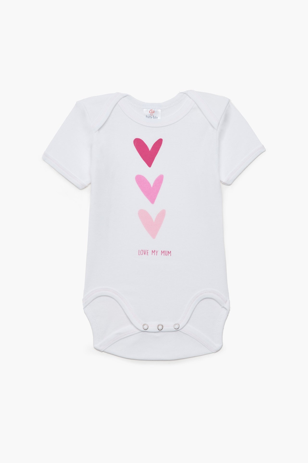 Φωτογραφία προϊόντος: Pretty baby Eleten New Born Κορμάκι Κοντό Μανίκι Άσπρο/Ροζ (35169-2-29)