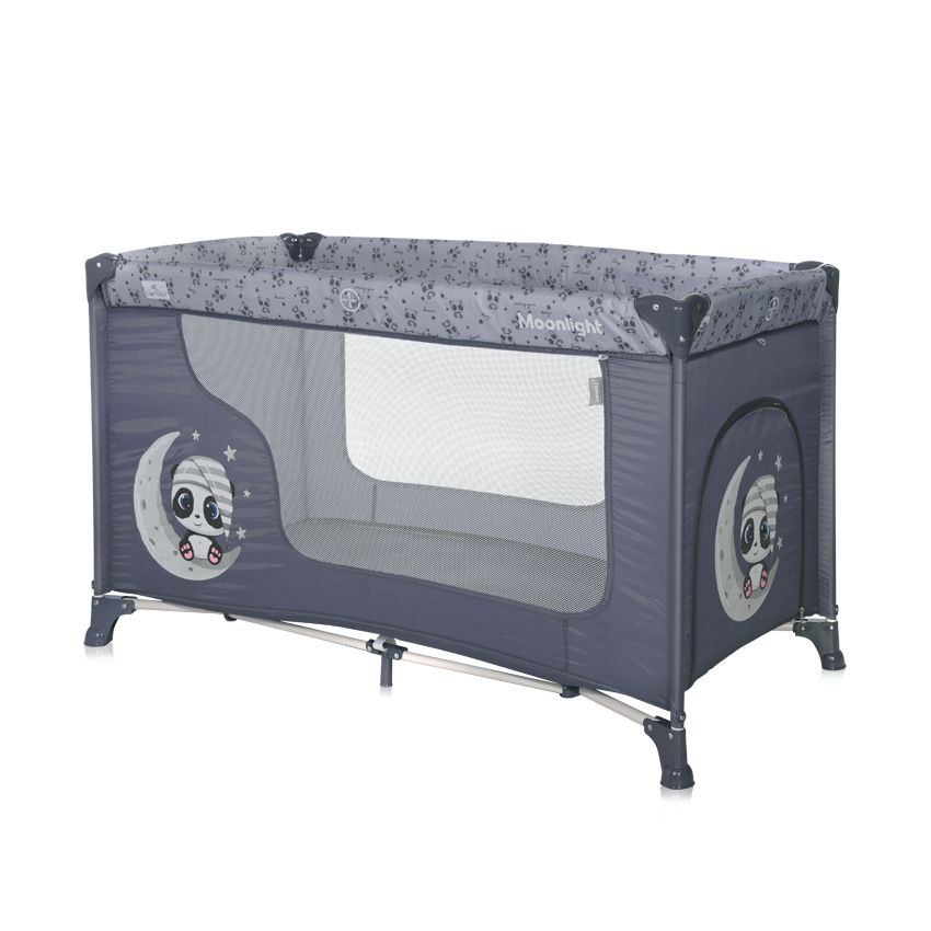 Φωτογραφία προϊόντος: Lorelli Παρκοκρέβατο Moonlight Cool Grey Pandas 1 Layer (10080392362)