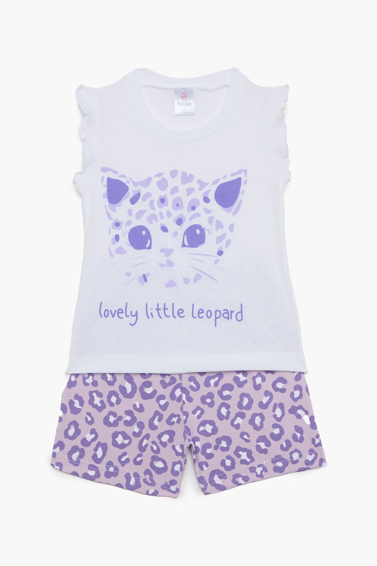 Φωτογραφία προϊόντος: Pretty baby Eleten Mini Πυζάμα Κορίτσι Leopard Λευκό/Μωβ (65545-01-652)