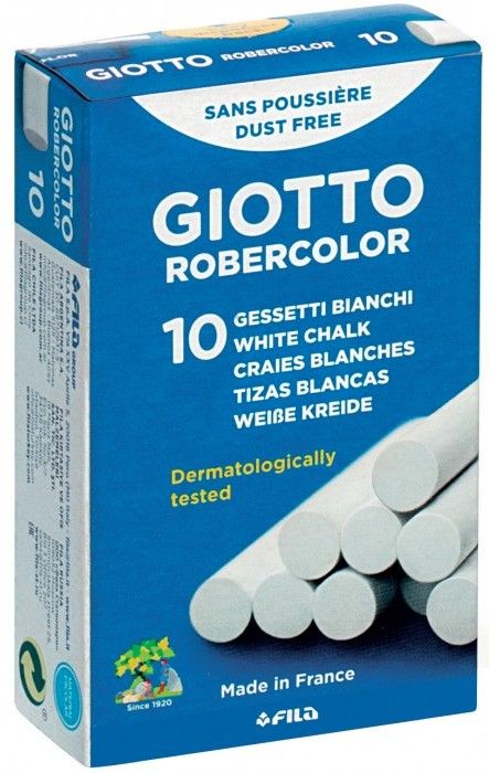 Φωτογραφία προϊόντος: Giotto Κιμωλία Λευκή 10 Τεμαχίων (000536800)