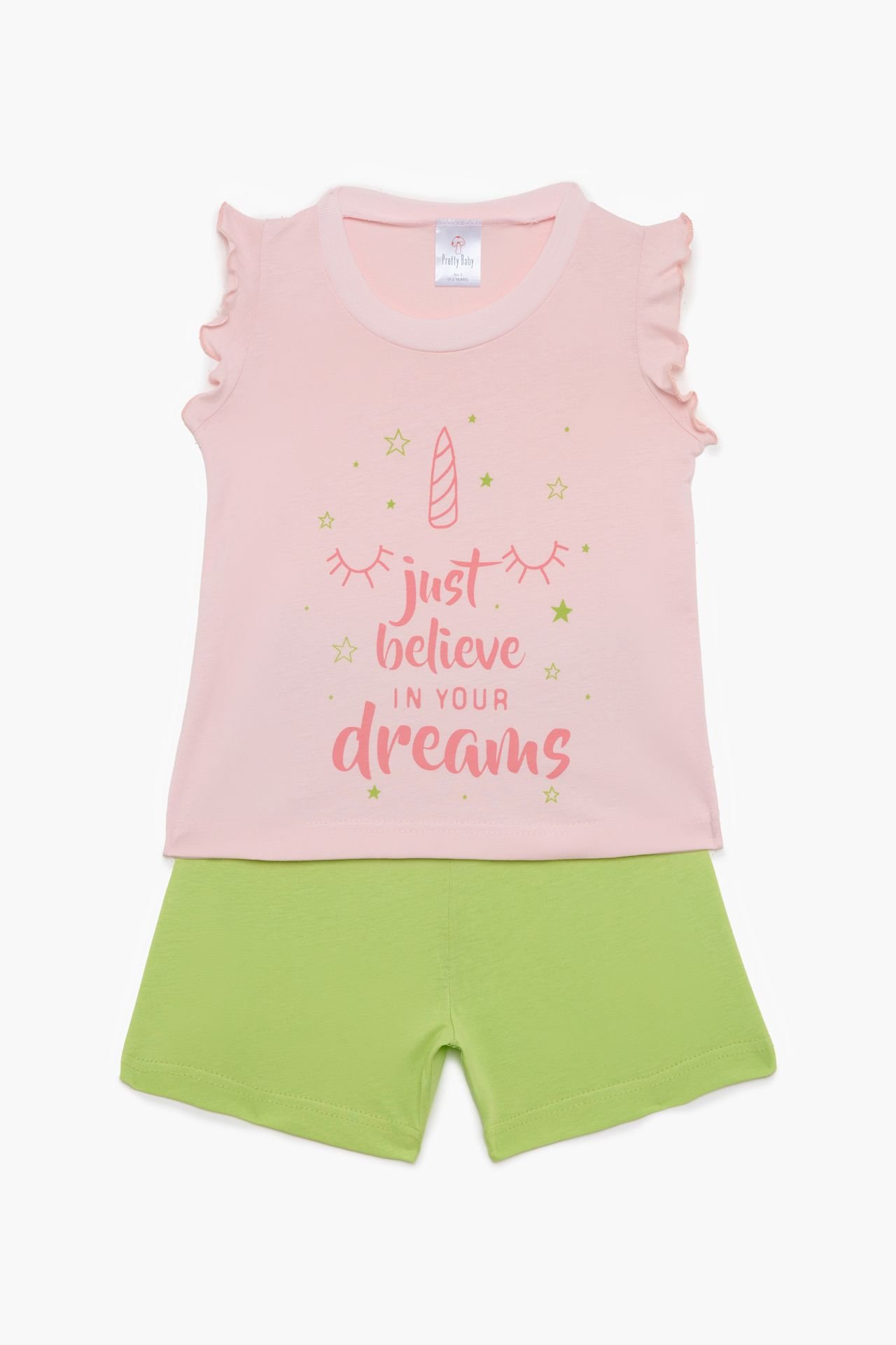 Φωτογραφία προϊόντος: Pretty baby Eleten Mini Πυζάμα Κορίτσι Dreams Ροζ/Λαχανί (65546-01-11)