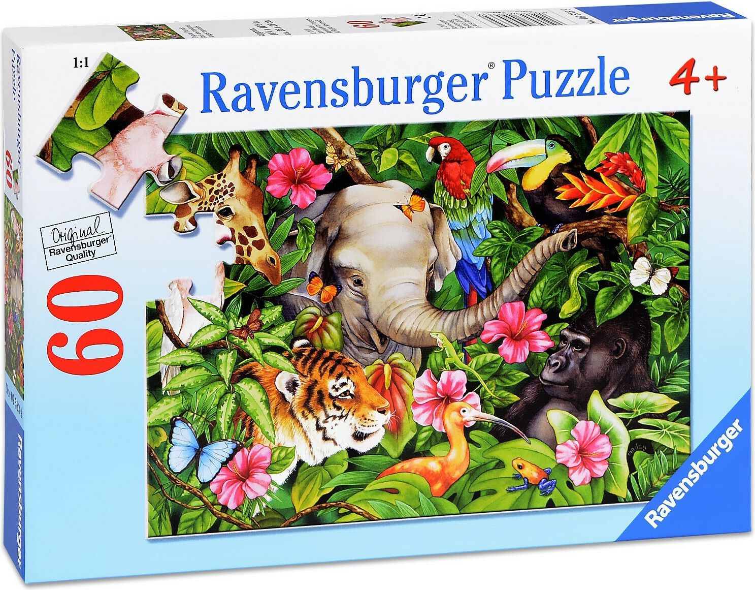 Φωτογραφία προϊόντος: Παζλ Ravensburger Τροπικοί Φιλοί 60 τμχ (09533)