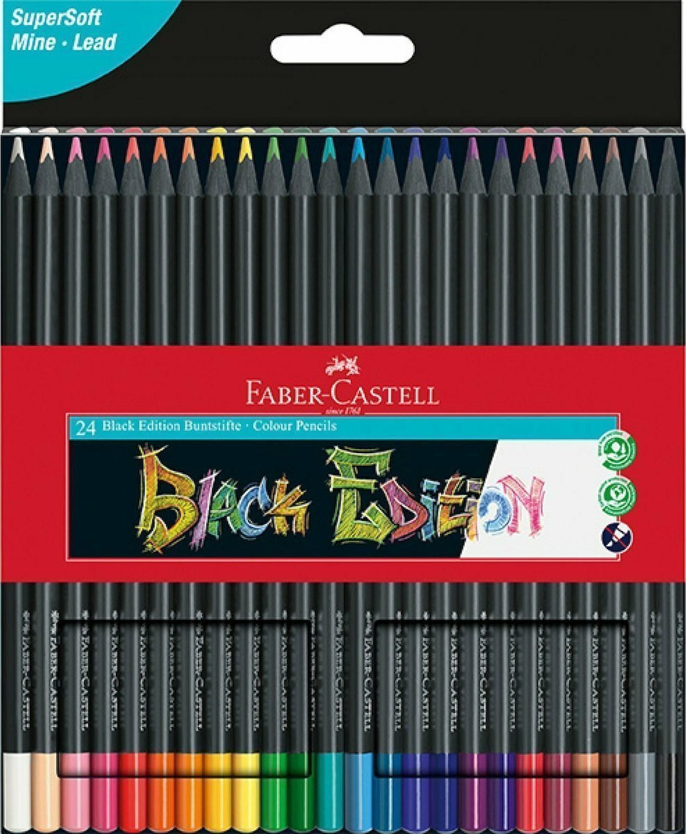 Φωτογραφία προϊόντος: Faber-Castell Ξυλομπογιές Black Edition 24τμχ (12310080)