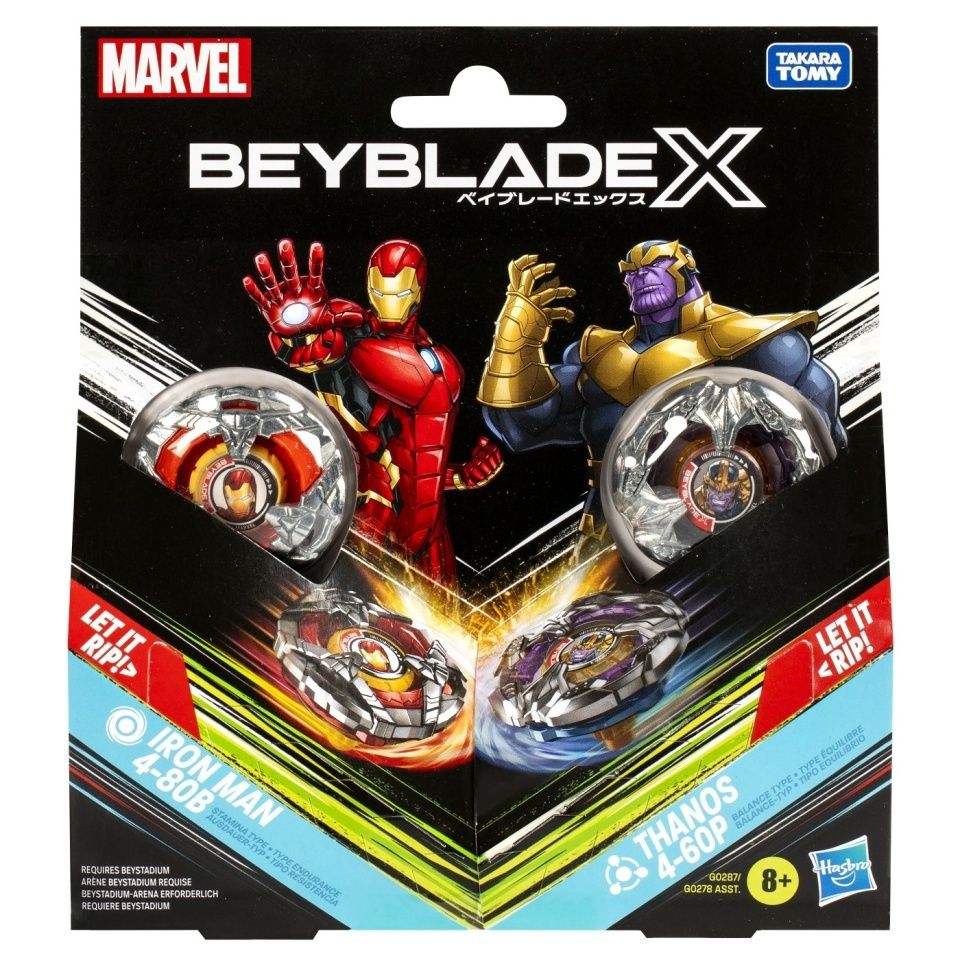 Φωτογραφία προϊόντος: Hasbro Beyblade X Thanos Vs Iron Man Σετ 2 τμχ (G0287)