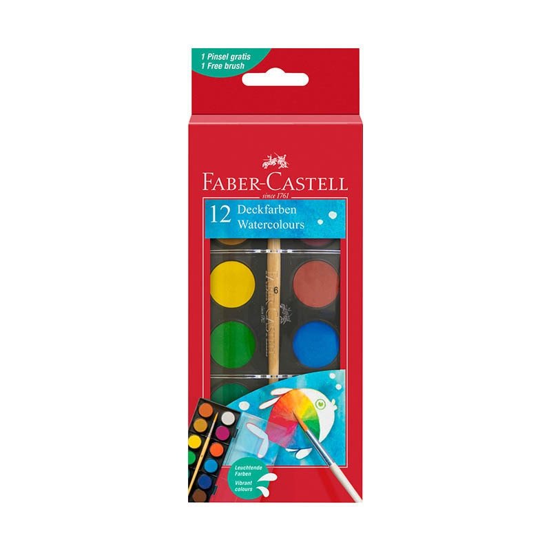 Φωτογραφία προϊόντος: Faber-Castell Νερομπογιές Μικρό 12τμχ (12310801)