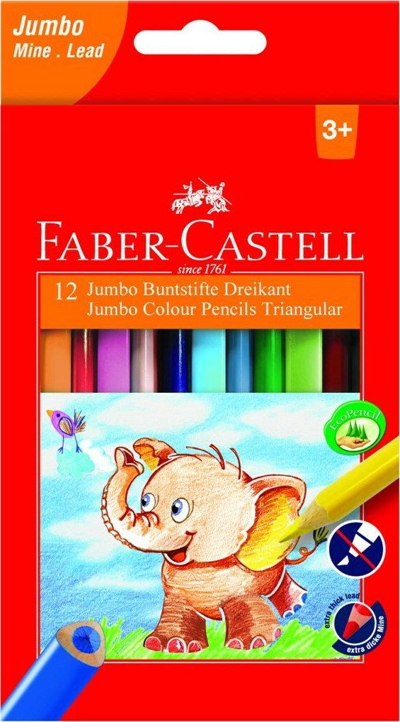 Φωτογραφία προϊόντος: Faber-Castell Ξυλομπογιές Extra Jumbo Σετ 12τμχ (12309359)