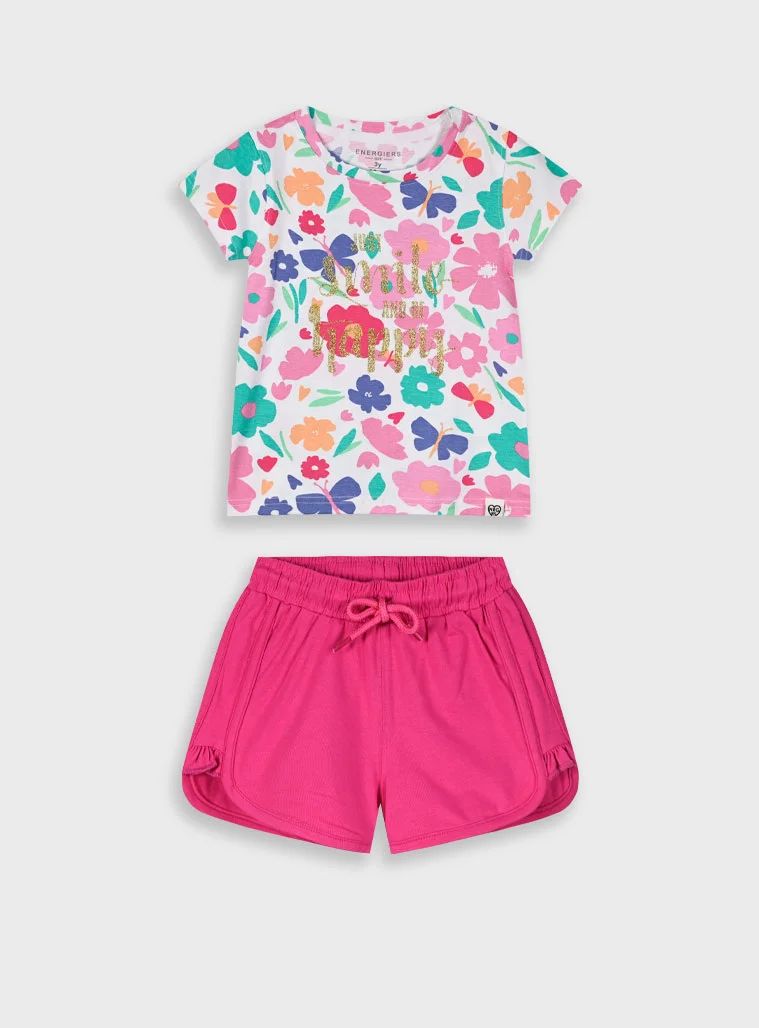 Φωτογραφία προϊόντος: Energiers Mini Σετ Σόρτς Μπλούζα Floral Χρώμα 020 Φούξ (15-225388-0)