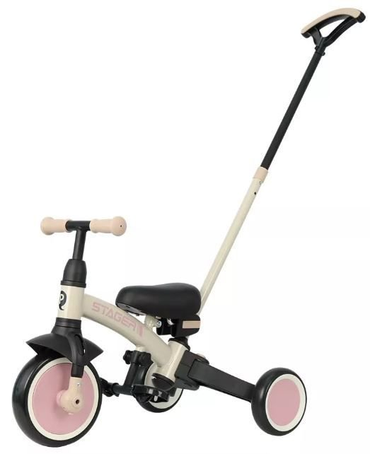 Φωτογραφία προϊόντος: QPlay Ποδήλατο Stager 3in1 Platinum Beige-Pink (01-1212075-05)