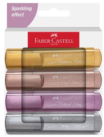 Φωτογραφία προϊόντος: Faber-Castell Faber- Castell Μαρκαδόροι Υπογράμμισης Σέτ 4 Μεταλλικά Χρώματα (12310919)