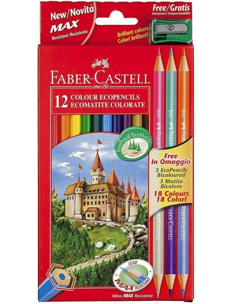 Φωτογραφία προϊόντος: Faber-Castell Ξυλομπογιές Κάστρο 12τμχ (12309358)