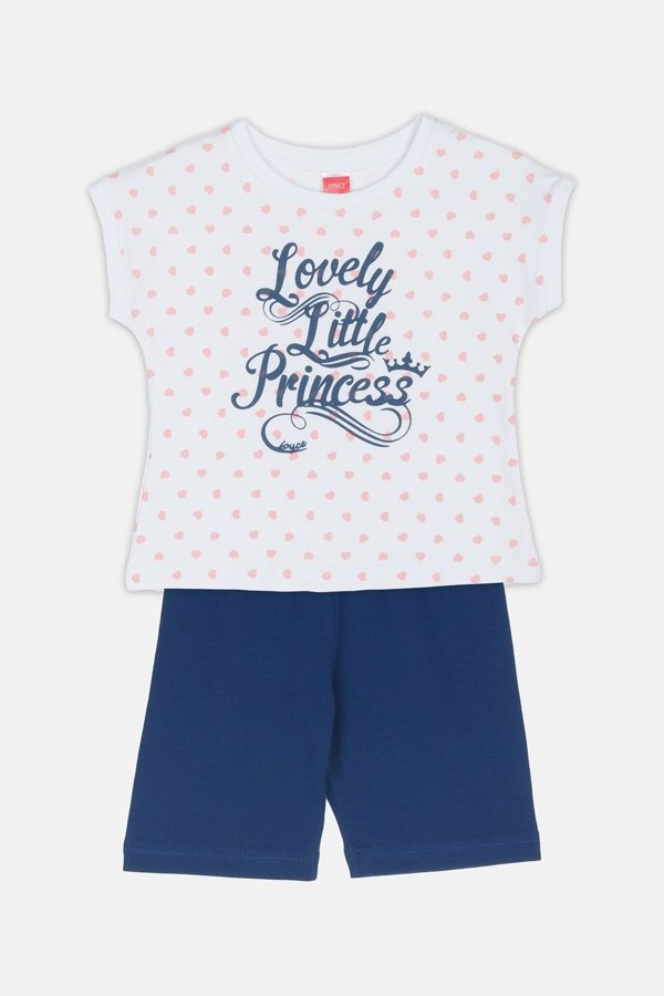 Φωτογραφία προϊόντος: Joyce Junior Σετ Μπλούζα-Σορτς Little Princess Λευκό-Μπλε (2511130-1ΛΕΥ)