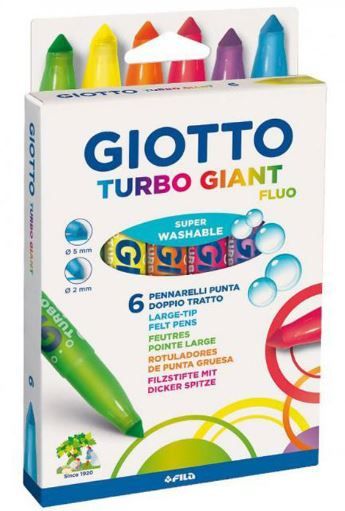 Φωτογραφία προϊόντος: Giotto Μαρκαδόροι Turbo Giant Fluo 6 τμχ (000433000)