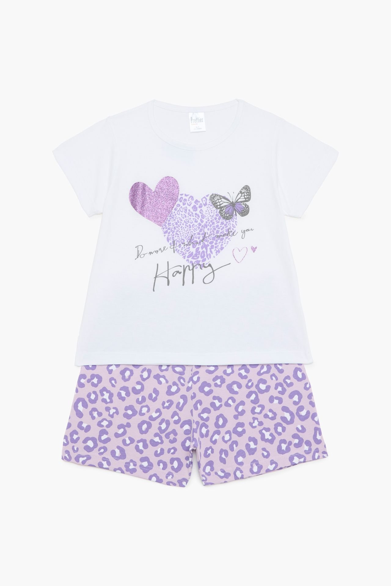Φωτογραφία προϊόντος: Pretty Baby Junior Πυτζάμα Κορίτσι Happy Λευκό/Λιλά (63166-06-65)