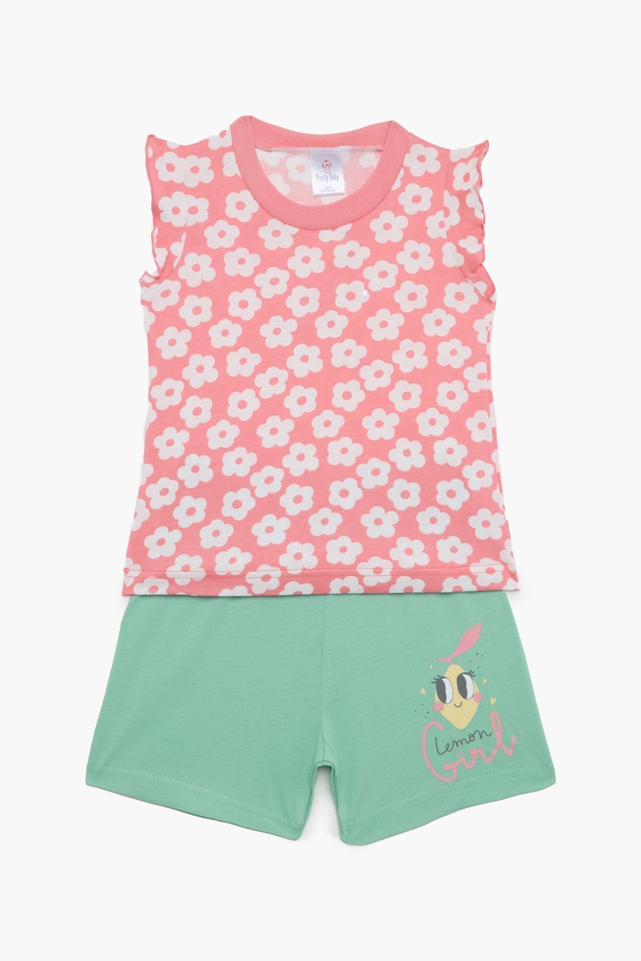 Φωτογραφία προϊόντος: Pretty baby Eleten Mini Πυζάμα Κορίτσι Flowers Λαχανί/Φράουλα (65547-02-671)