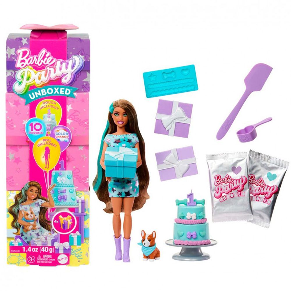 Φωτογραφία προϊόντος: Mattel Barbie Party Unboxed Reveal- Μελαχρινή (JFG72)