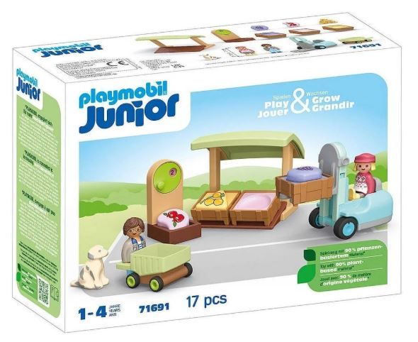 Φωτογραφία προϊόντος: Playmobil Junior: Πάγκος Βιολογικών Προϊόντων Και Κλαρκ (71691)