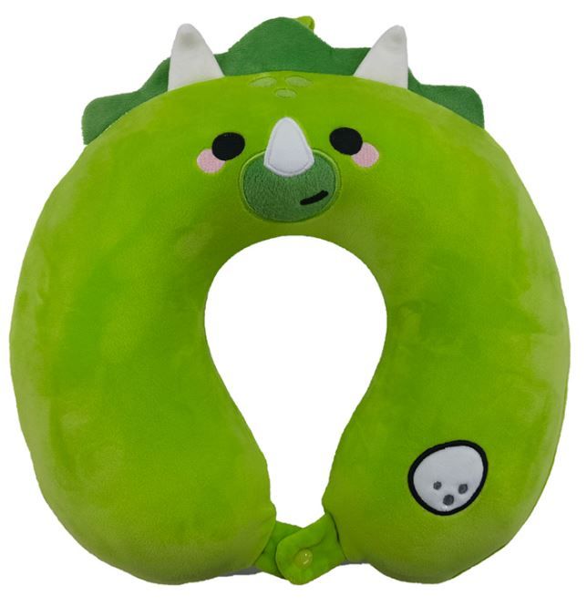 Φωτογραφία προϊόντος: Puckator Relaxeazzz Plush Μαξιλάρι Ταξιδιού Memory Foam- Huck The Dinosaur (CUSH362)