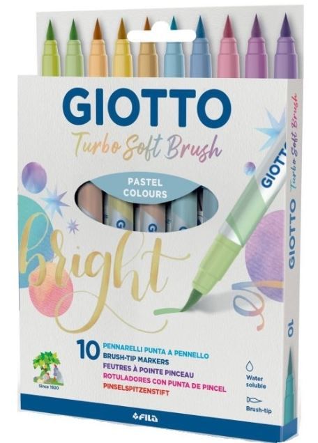 Φωτογραφία προϊόντος: Giotto Μαρκαδόροι Turbo Soft Brush Pastel 10 Τεμάχια (000426900)