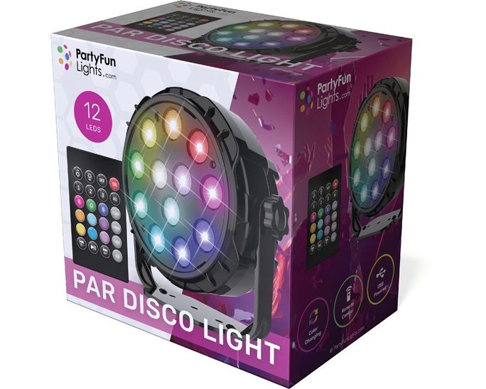 Φωτογραφία προϊόντος: PartyFun Lights Party Led Φώτα Λάμπα Disco Με Αλλαγές Χρωμάτων Και Τηλεχειριστήριο (86834)