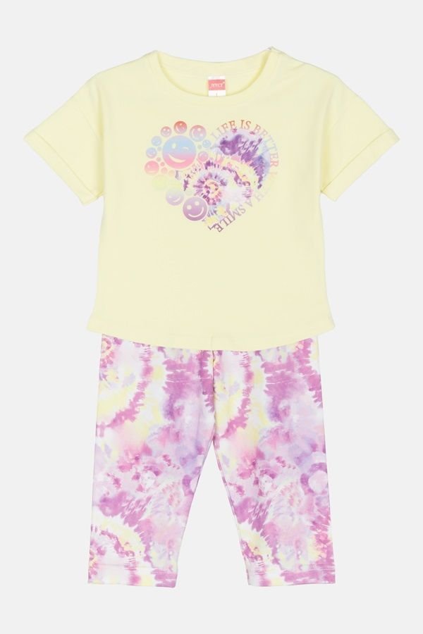 Φωτογραφία προϊόντος: Joyce Mini Σετ Μπλούζα Κολάν Smiley Tie Dye Κίτρινο Μωβ (2511121-1)