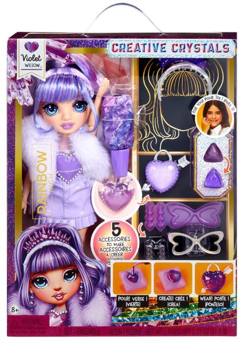 Φωτογραφία προϊόντος: MGA Entertainment Κούκλα Rainbow High Creative Crystals Fashion Doll-Violet (121404-EUC)