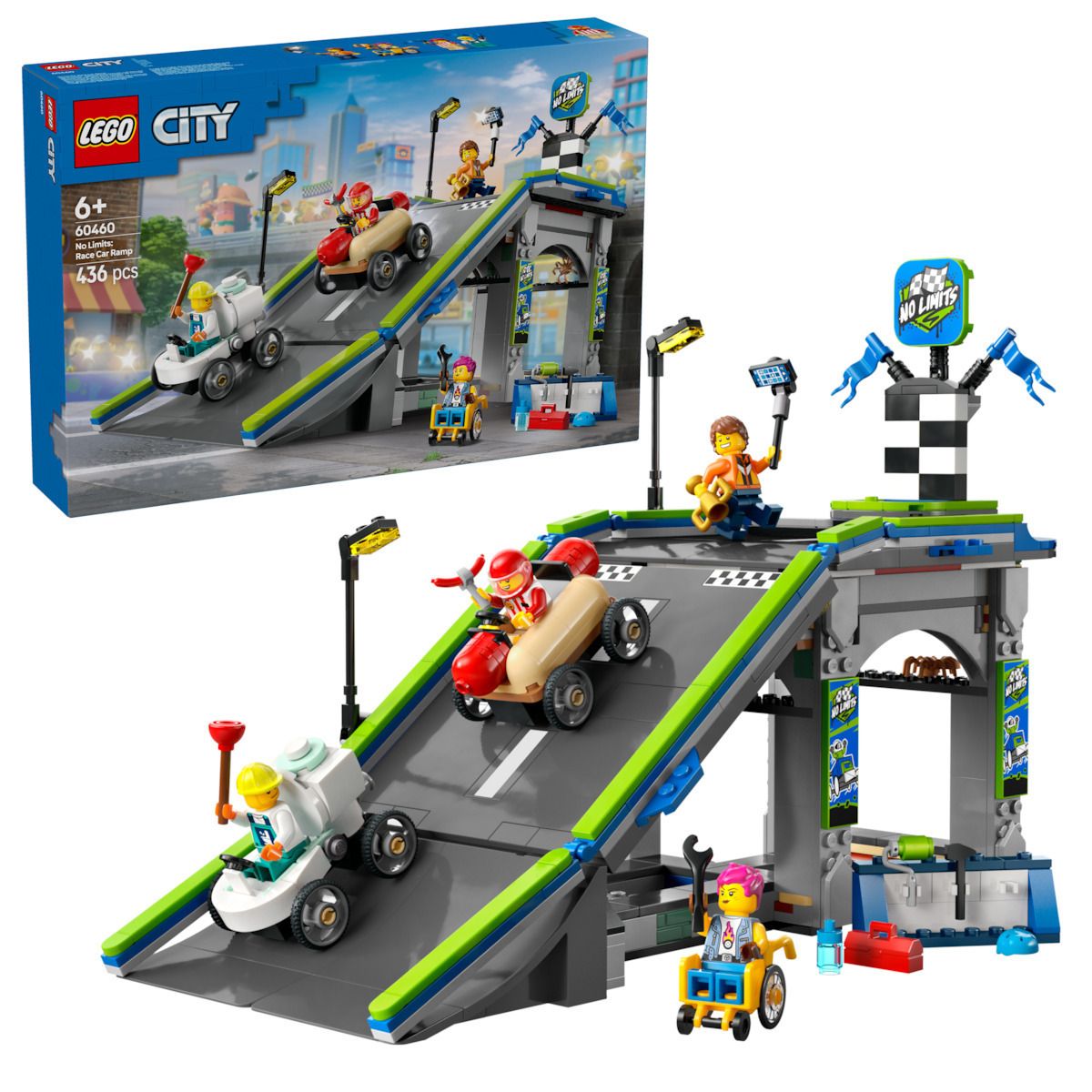 Φωτογραφία προϊόντος: LEGO City Χωρίς Όρια: Πίστα Με Ράμπα Για Αγωνιστικά Αυτοκίνητα (60460)