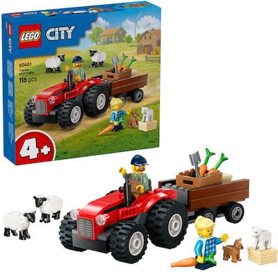 Φωτογραφία προϊόντος: LEGO City Κόκκινο Αγροτικό Τρακτέρ Με Τρειλερ Και Πρόβατα (60461)