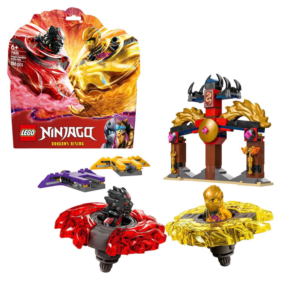 Φωτογραφία προϊόντος: LEGO Ninjago Πακέτο Μάχης Με Σβούρες Spinjitzu Δράκους (71826)