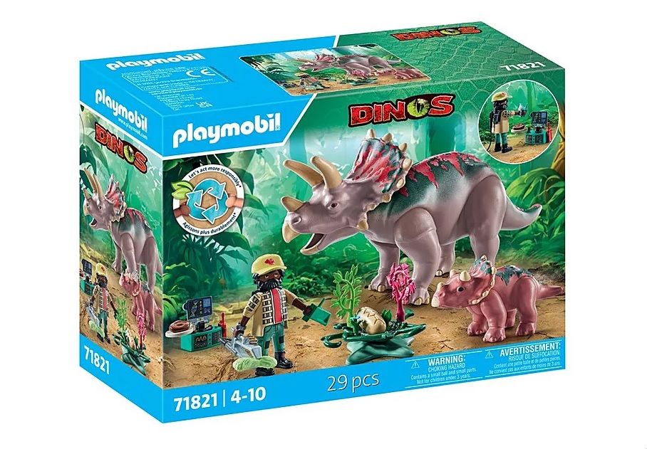 Φωτογραφία προϊόντος: Playmobil Τρικεράτοπες Και Εξερευνητής (71821)