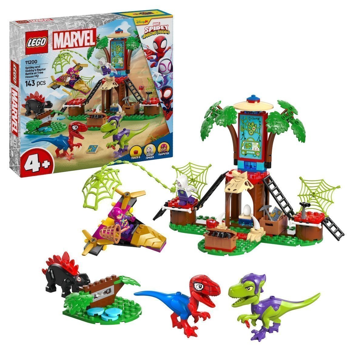Φωτογραφία προϊόντος: LEGO Spidey Και Gobby Στο Αρχήγειο Του Δεντρόσπιτου Μάχη Με Ράπτορες (11200)