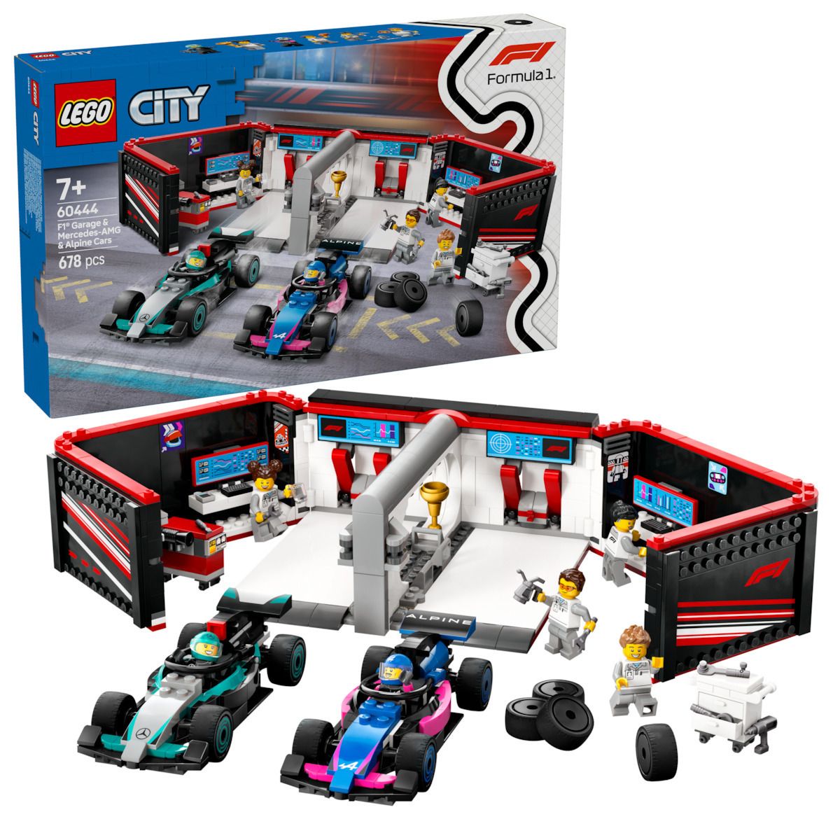 Φωτογραφία προϊόντος: LEGO City F1 Garage And Mercedes- Amg And Alpine Cars (60444)