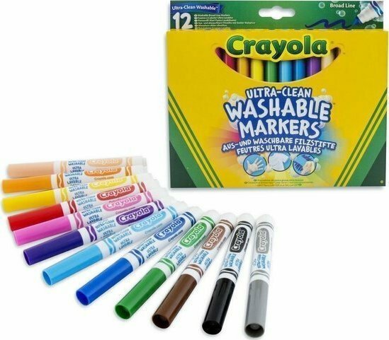 Φωτογραφία προϊόντος: Giochi Preziosi Crayola Μαρκαδόροι Χοντροί 12 Σούπερ Πλενόμενοι (58-8340)