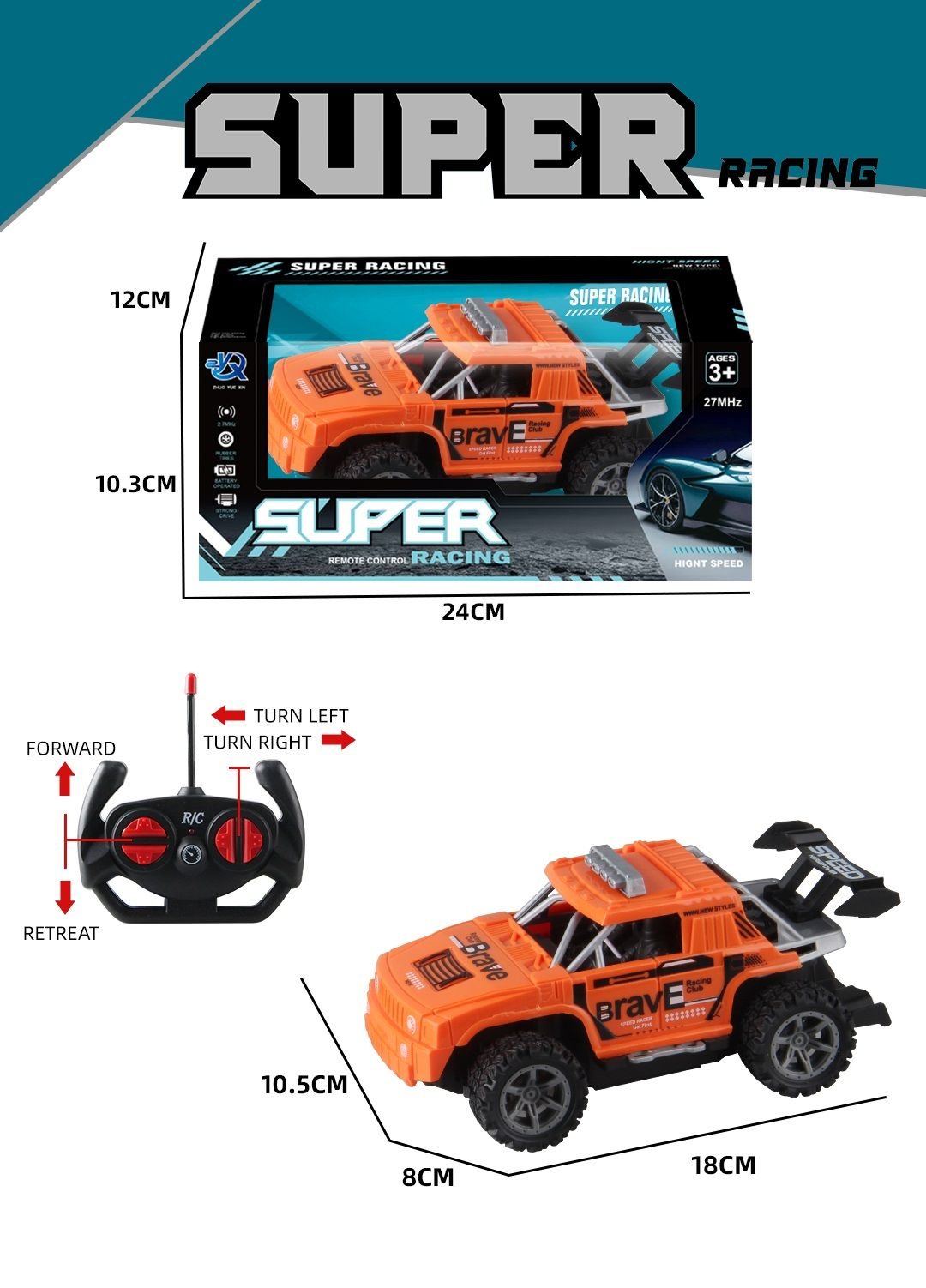 Φωτογραφία προϊόντος: Blue Toys RC Αυτοκινητάκι Super Racing Jeep Νο8199-B2 (MKU723389)