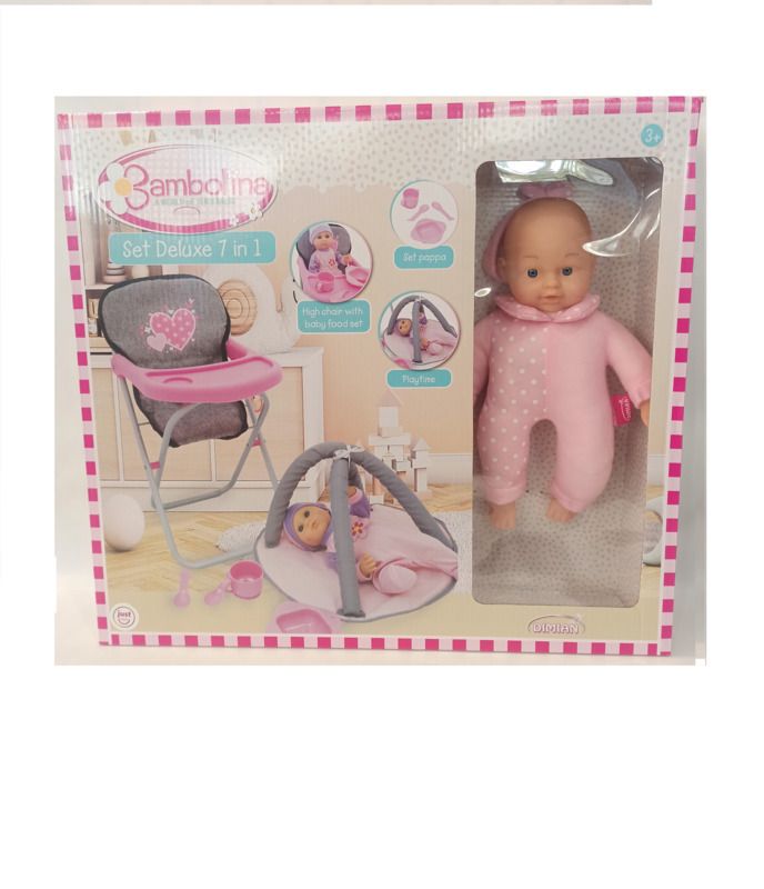 Φωτογραφία προϊόντος: Just baby Κούκλα Bambolina Amore Deluxe Σετ 7 Σε 1 Με Κούκλα 36εκ. (BD2115)