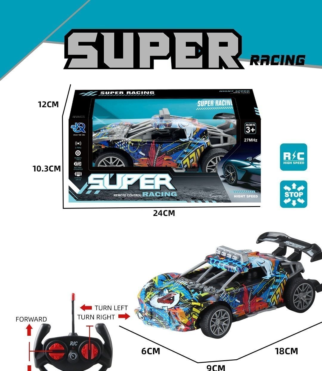 Φωτογραφία προϊόντος: Blue Toys RC Αυτοκινητάκι Super Racing Me Graffiti Νο8199-A5 (MKU723272)
