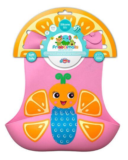 Φωτογραφία προϊόντος: Kids Σαλιάρα Σιλικόνης Frootimals - Orangiefly (FT00011)