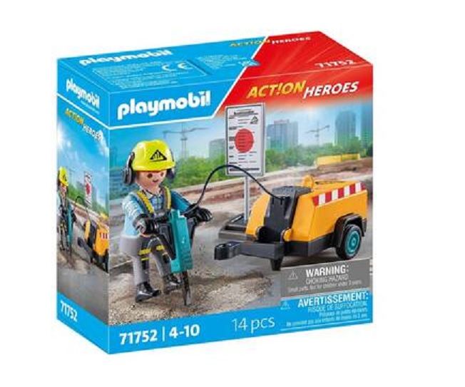 Φωτογραφία προϊόντος: Playmobil Εργάτης Με Κομπρεσέρ (71752)